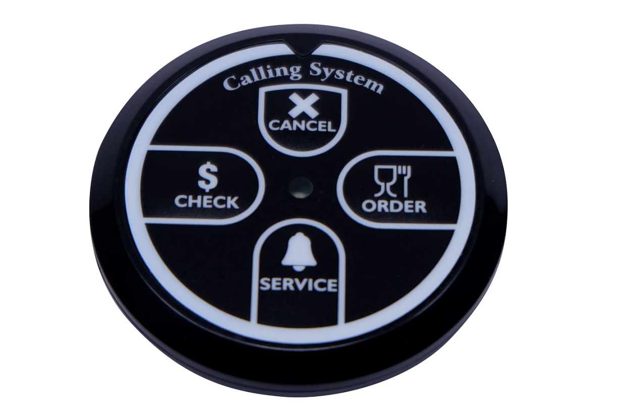 Customize cheap wireless alphanumeric wrist watch and button pager system used for shopping mall or factory