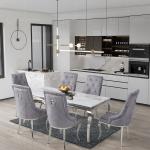 Elegant Nordic Velvet Dining Chair Optional Luxury Stainless Steel