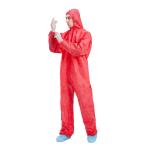 Red SMS Type 5 6 Disposable Hazmat Coveralls 30gsm To 65gsm