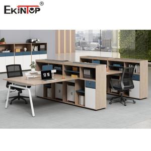 Quality Wooden Cubicle Office Workstation Two Color Seamless Stitching OEM wholesale