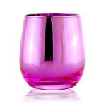 Cool Small Scented Candles Luxury Holder Color Glass Candle Jar With Metal Gold