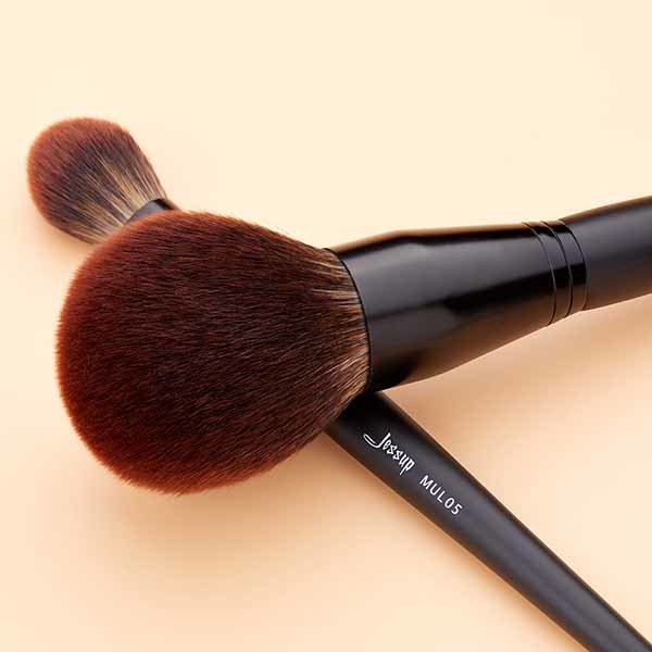 Jessup Phantom Black Essential Makeup Brushes Set 21pcs Synthetic Bristles