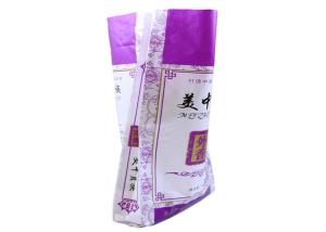 Quality Single Stitched Plastic Feed Bags , Recycle Dog Food Bags 25 Kg Moisture Proof wholesale