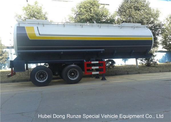 Dual Axle 32 Ton Tank Semi Trailer Single Point Suspension For Hydrofluoric Acid