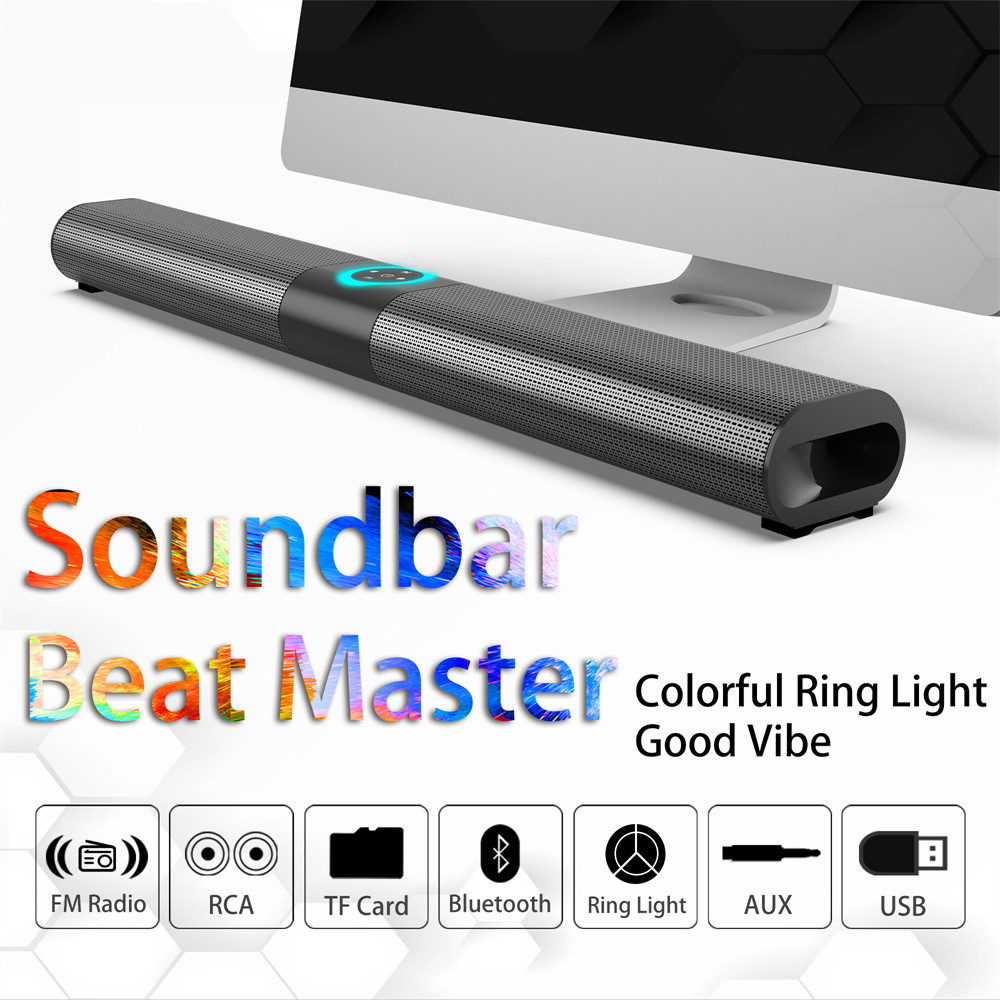 ROHS Sleek FM Tuner Soundbar Home Entertainment Soundbar With Subwoofer