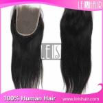 top grade natural black virgin straight 4*4 lace closure