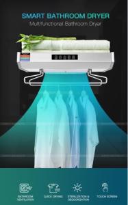 Quality Bathroom smart clothes dryer newest and blank in market 800W silver color hotel clothes dryer wholesale