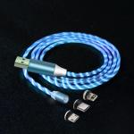 Luminous Flowing LED Magnetic Charging Cable Strong Connector 360 Degree