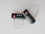 Black TSA 13223 Luggage 3 Number Lock Zinc Alloy Combination Travel Bag Lock 63