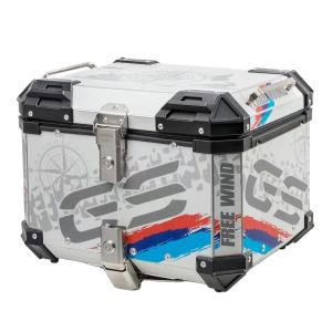 Quality Popular Design Trunk Alloy Tail Aluminum Top Motorcycle Box with Silver Unique Color wholesale