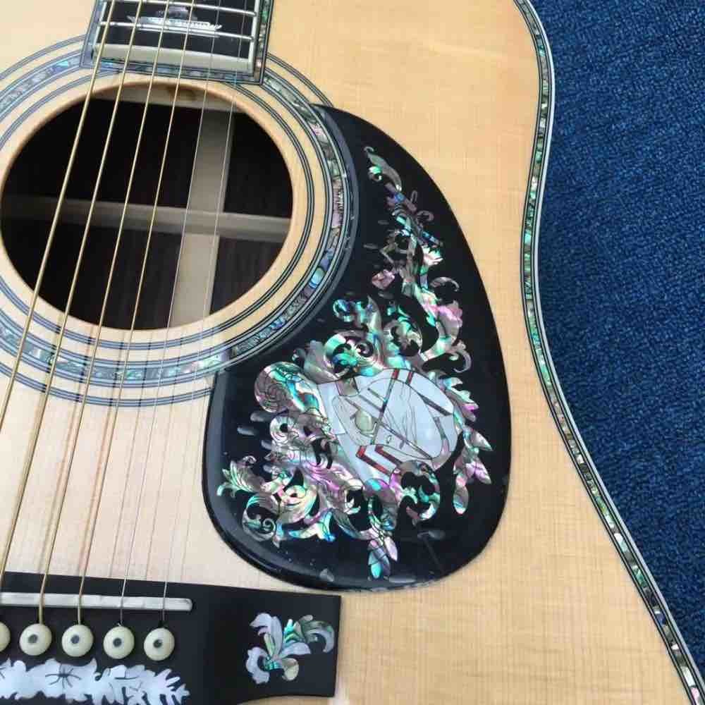 Aaaa All Real Abalone Super Deluxe Wood D45L Acoustic Guitar Customized Logo Is Available