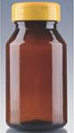 Wide Mouth Medical Grade Plastic Containers Brown Capsule Laboratory Use