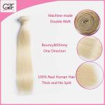 Top Quality Mink Peruvian Straight Blonde Hair 8A full Cuticle White Blonde Hair