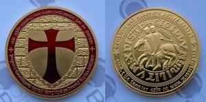 Quality Fake gold/silver Masonic Knights Templar coin /Red Cross coin wholesale