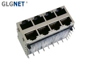 Quality Active Status RJ45 Multiple Port Connectors With Black Housing Color wholesale
