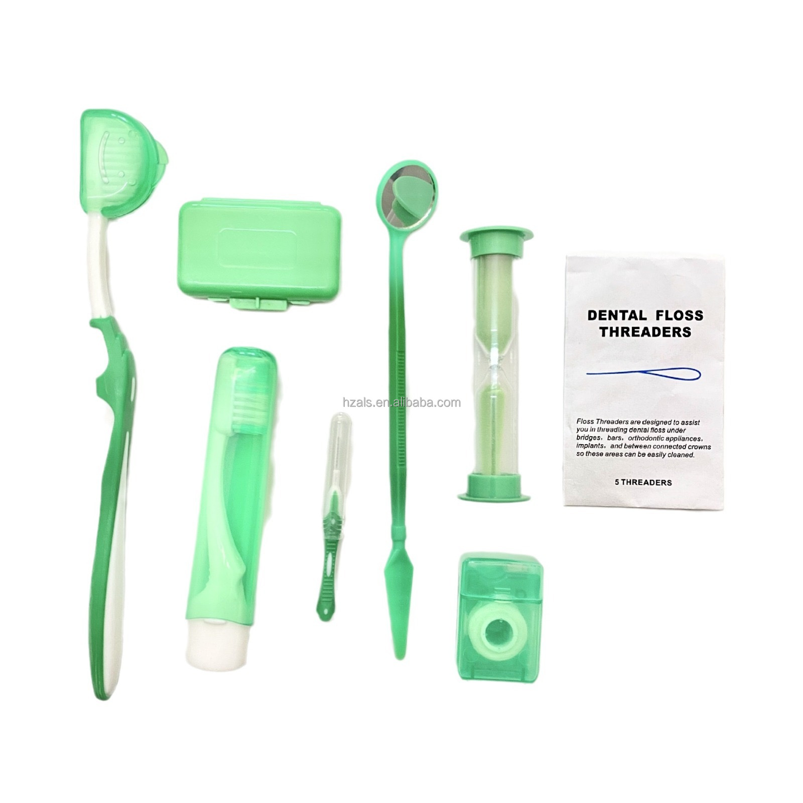 Manual Power Source Ortho Wax Floss Oral Mirror Included Portable Interdental Brush Kit with Highest Medical Grade Plastic