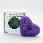 Skincare Exfoliating Goose Yellow Heart Konjac Sponge Organic
