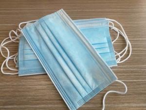 Quality Anti Virus Disposable Medical Face Mask , Blue White 3 Ply Surgical Face Mask wholesale