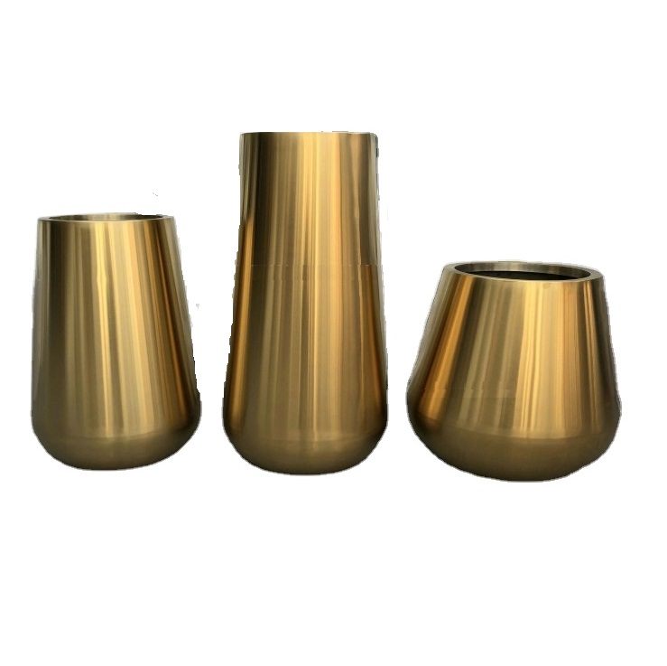 Custom Steel Garden Planter Cylinder Stainless Steel Large Flower Pots