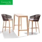 Outdoor Furniture Woven Rope Dining Chair for Customized Color Hotel Courtyard