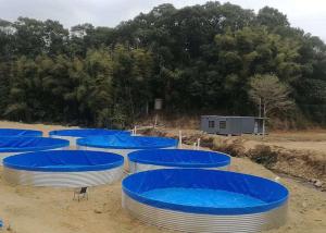 Quality Corrugated Steel 40m 2000L Aquaculture Water Tanks wholesale