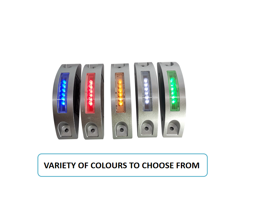 Road Warning Solar Semi circle Cat Eye Road Stud with Aluminium and PC Material