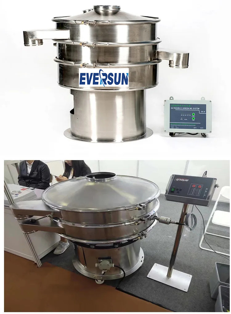 SUS304 Ultrasonic Vibrating Sieving Machine Fine Powder Vibration Separator