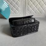 Authentic Crocodile Skin Women Flap Purse Genuine Alligator Leather Lady Chain
