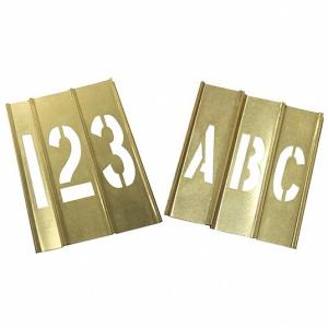 Quality 4inch Brass Interlocking Stencils Combination Set For Building School wholesale