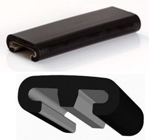 Escalator handrail, black color, rubber(SBR), V type, polyester fibe sliding
