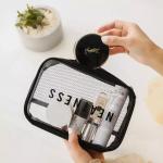 Logo Print Portable Travel Transparent Clear PVC Cosmetic Bag