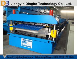 Quality Corrugated Steel Panel Roll Forming Machine Driven by Chain in Hydraulic System wholesale