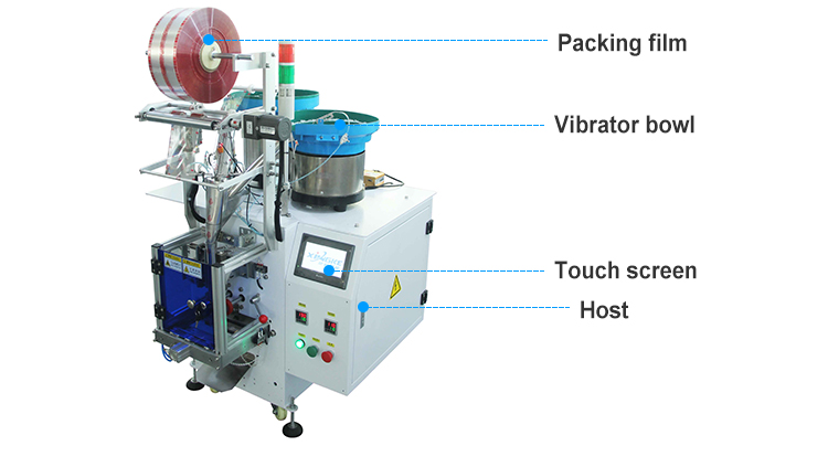 Automatic Fastener Stud Bolts Self Drilling Screws Plastic Anchor Screws Spring Pins Counting Bagging Packing Machine