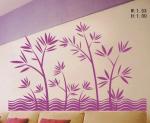 Modern Classic Small Purple Tree Decoration Wall Sticker F033
