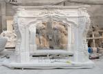 Marble Fireplace Mantel Freestanding Stone Relief Fireplaces Indoor Decorative