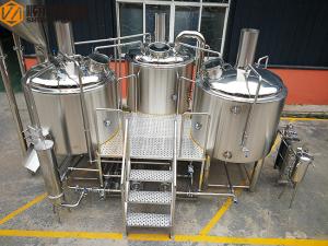 Quality Steam Heated brewhouse Equipment 1000L Rock Wool / PU Foam Insulation wholesale