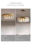 Modern living room chandeliers round gold hanging art deco lamp(WH-CY-241)