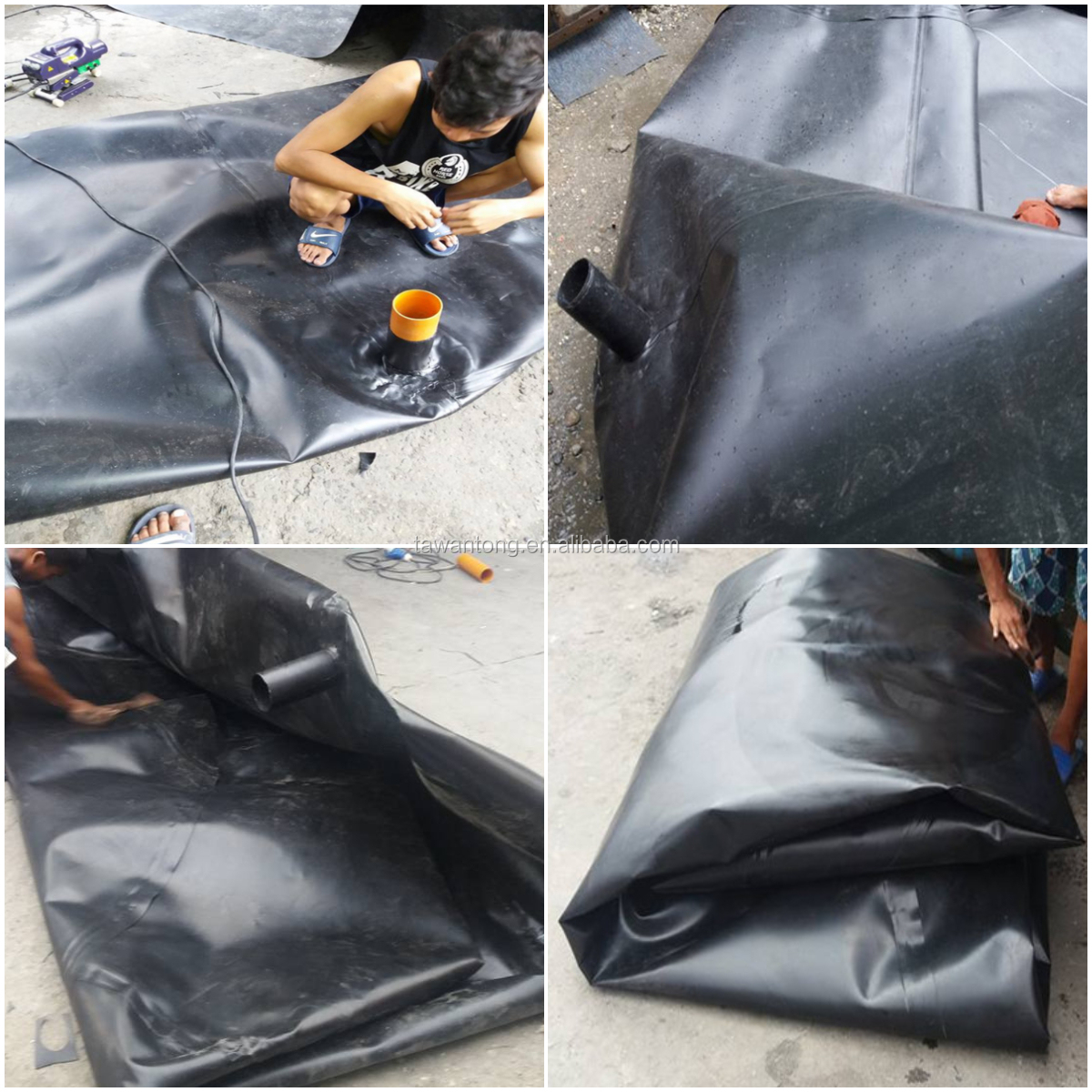 1mm Plastic HDPE Geomembrane for Traditional Design in Circular Tank Fish Pond Liner