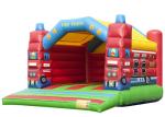 Fire Truck Inflatable Blow Up Jump House , Indoor Inflatable Bouncer 6.5 * 5.2 *