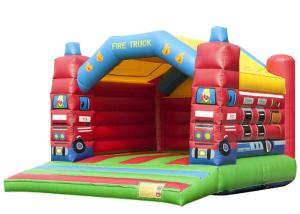 Quality Fire Truck Inflatable Blow Up Jump House , Indoor Inflatable Bouncer 6.5 * 5.2 * 4.5m wholesale