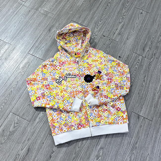OEM Hoodie Custom Contract Stitch All Over Dtg Ptrint Hoodie Chenille Embroidery Patch Oversized Full Face Zip up Hoodie Men