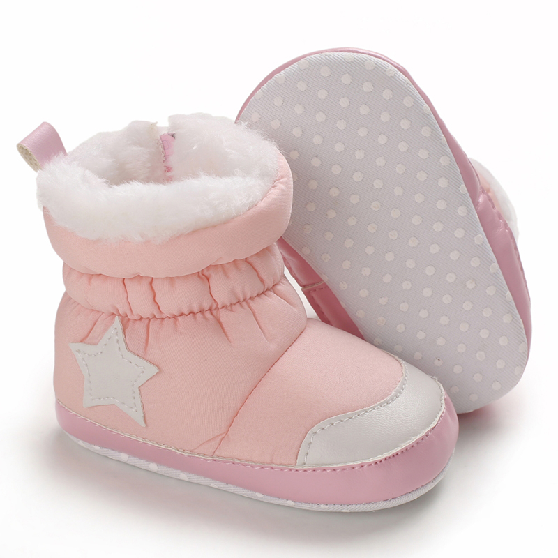 China Factory Cartoon star soft-sole lovely newborn prewalker eva baby fur boots