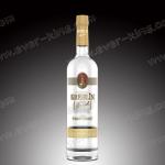 Round Crystal White 750ML Flint Vodka Glass Bottle