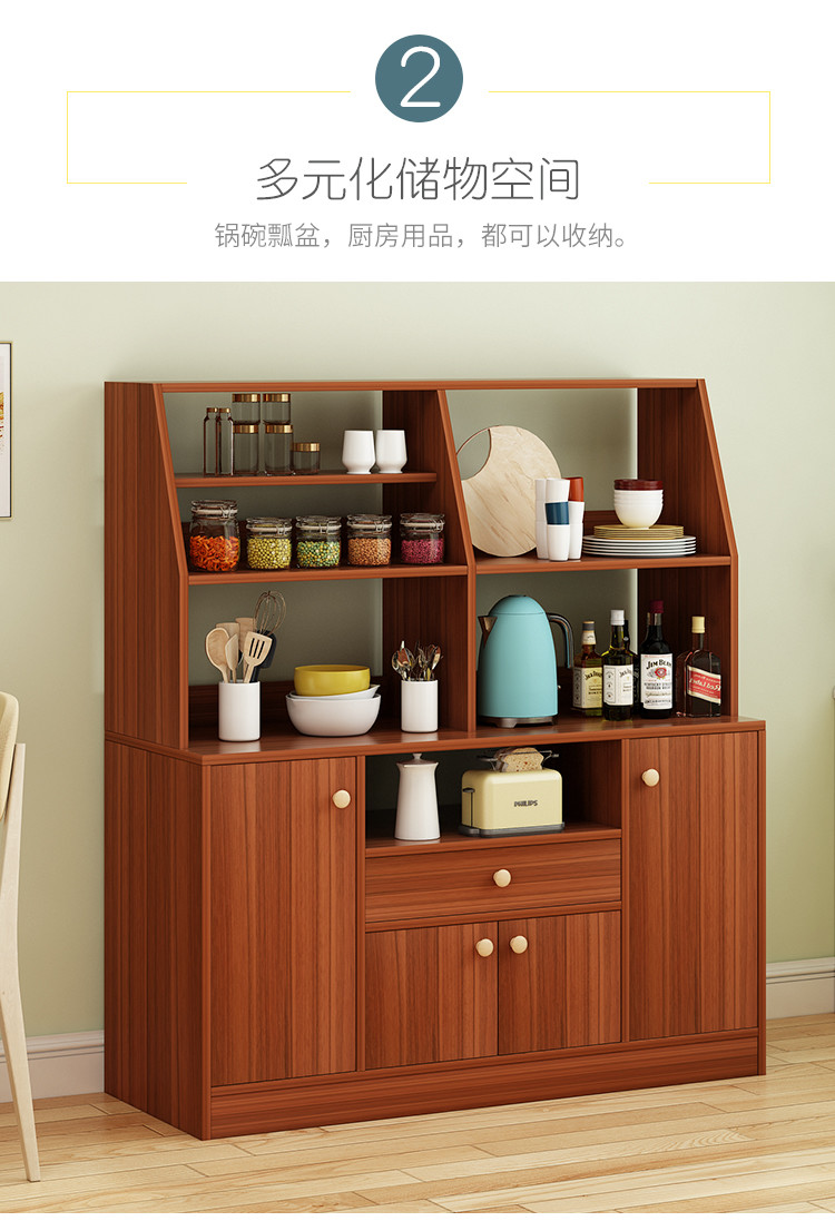 40kg White Kitchen Buffet Cabinet , W30cm Wooden Kitchen Sideboard