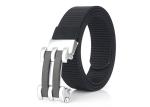 110cm Length Mens Elastic Stretch Belts with Brass Auto Buckle