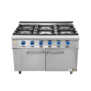 Quality Advanced Gas 6-Range Stove Oven Set SS304 LPG/Natural Gas Operated wholesale
