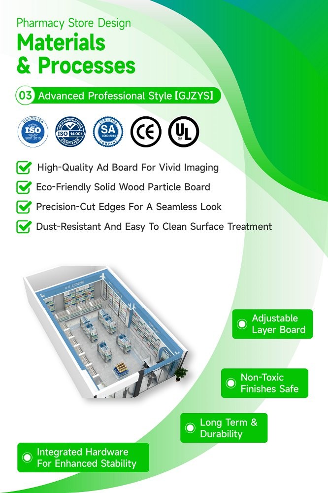 03-GJZYS Pharmacy Shop Design With Advanced Professional Style