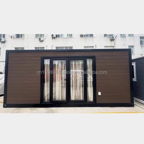 EU 20ft Wooden Houses Prefabricated Houses Galvanized Steel Structure Modern