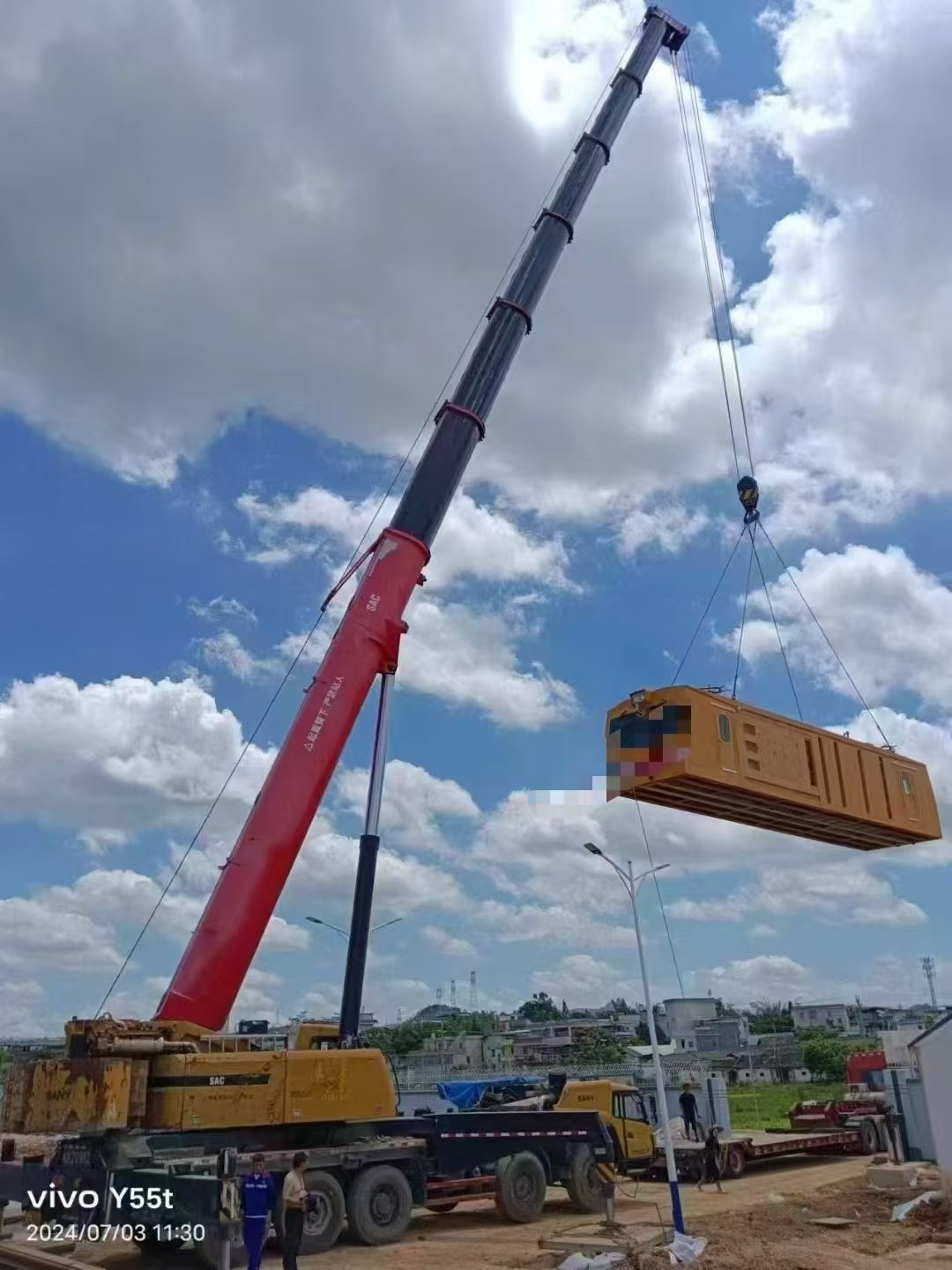 Used SA NY SAC2200C7 220ton Small Truck Crane , Truck Mounted Mobile Crane In Excellent For Sale