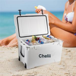 Quality LLDPE Portable Ice Cream Cooler Box 63QT Plastic Chiller Box wholesale